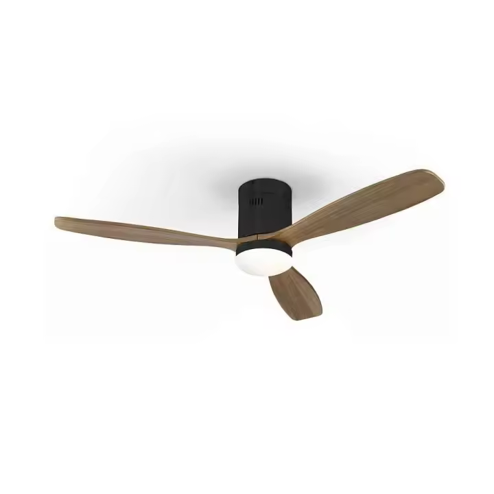 Akunadecor - Ventilador Dc Siroco Negro Marron Led Integrado 132 Cm Schuller - 1