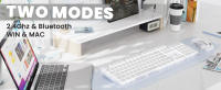 Teclado Membránico Inalámbrico EWEADN V3 BT De 104 Teclas Tamaño Completo Silencioso Con Iluminación Para Oficina Y Juego Compatible Con Desktop PCS - details 0