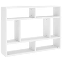 vidaXL Estantería de pared madera contrachapada 75x16x55 cm Blanco, Negro, Roble Sonoma Mueble Almacenaje Estantería para Oficina, Estudio, Dormitorio Estantería/Librería/ mueble de Almacenamiento - details 0