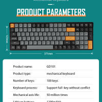 Teclado Mecánico Aigo GD101 100 Teclas Con Cable USB Y Conexión Inalámbrica 2.4 Para Juego Y Oficina Compatible Con PC Y Laptop - details 24