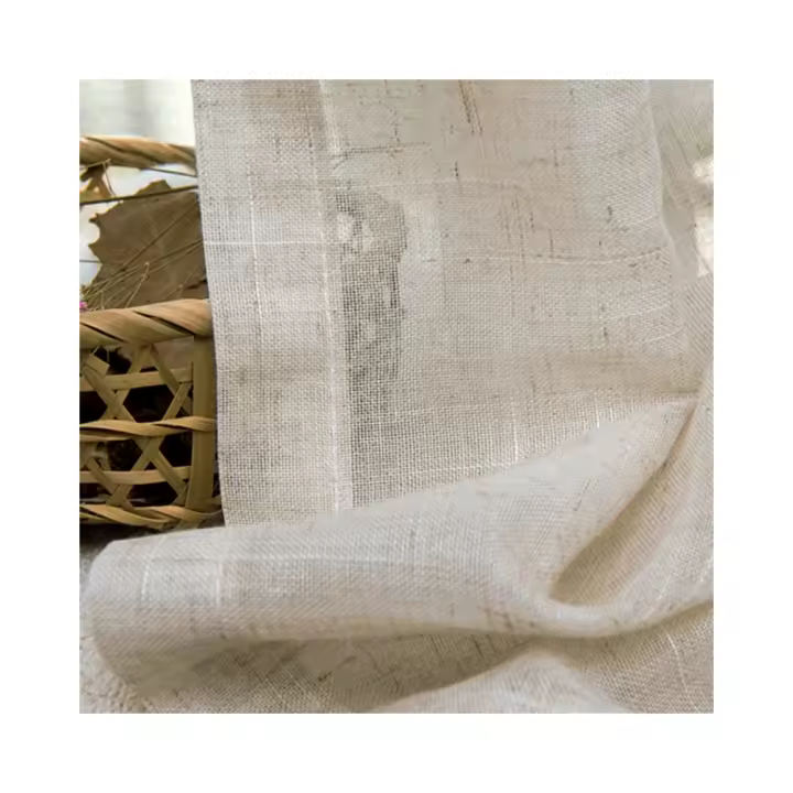Cortinas De Lino Naturales Texturadas Para Privacidad Y Filtración De Luz Para Dormitorio Y Sala De Estar Ventanas De Tela De Jute - 1