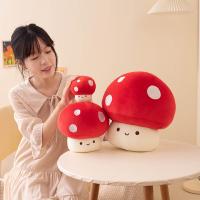 Almohada De Hongo De Peluche Lindo Animal De Peluche Para Decoración De Habitación Regalo Para Adultos Almohada De Espalda PU Espuma Poliéster - details 5