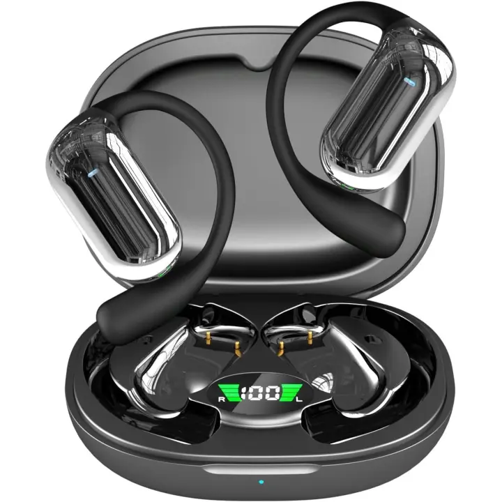 Auriculares de Conducción Ósea Colgante de Oído Abierto - Sonido Cristal y potentale-Barería 500 mAh de gran capacidad - Diseño Moderno-Fijación Es ideal para - 1