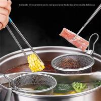 Cestería De Malla De Acero Inoxidable Para Cocinar Al Vapor Enjuague Freír Colador De Verduras Hot Pot Tamaño Grande Resistente Al Calor - details 4