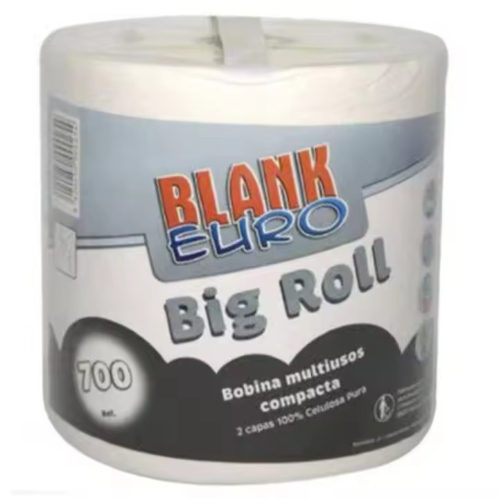Paquete de 3 Papel de cocina rollo grande hogar comercial absorbente fuerte multiusos toalla de mano rollo de papel de limpieza desechable de doble capa de gran capacidad 700 segmentos de productos de papel rollos sanitarios - 1