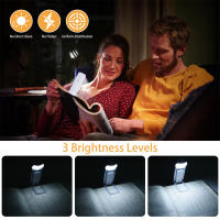 Luz De Libro Recargable USB Con Clip Y Luz LED Ajustable Para Lectura Nocturna Iluminación Para Habitación De Niños Y Marcador - details 2