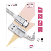 Niucom cable carga rápida para móvil USB tipo C de nylon trenzado cables premium para cargas y transferencia de datos smartphone, PC, tablet - details 1