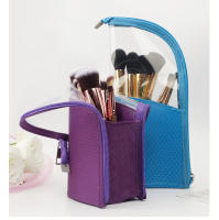 Bolsa De Maquillaje Para Mujer Organizador De Viaje Con Cierre De Cremallera Transparente Y Portador De Cepillos De Maquillaje 1 Pieza - details 8