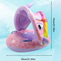 Anillo de natación con sombrilla para bebé, flotador de piscina, Círculo de natación inflable de unicornio, asiento de bebé, juguetes de piscina, fiesta de verano - details 11