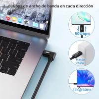 Cable De Extensión USB 5.0 Tipo-C Macho a Hembra 80Gbps Telescópico Con Multifuncionalidad Carga Rápida 240W 16K 60HZ Para Dispositivos Electrónicos - details 6