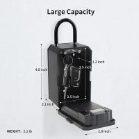 Caja fuerte con huella dactilar y teclado numérico, resistente al agua, compatible con Bluetooth, Alexa, Google Assistant y Tuya, aluminio, ideal para Airbnb, propiedades y acceso remoto (negro). - details 3