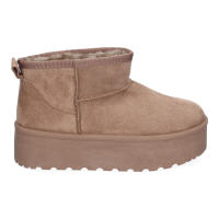 Davinia Shoes Botin Plano para Mujer con plataforma, Estilo Australiano, Forrado de Pelo, de Punta Redonda Shoes&Blues.es 6BKA-Kaki - details 1