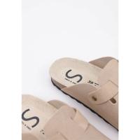 Senses & Shoes LIFE Zuecos Planos Unisex Taupe - details 2