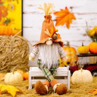 Adornos De Peluche De Gnome Y Calabaza Para Decoración De Navidad Y Agradecimiento Otoño Tamaño Único Decoraciones Swedes Nisse Elf Dwarf - details 10