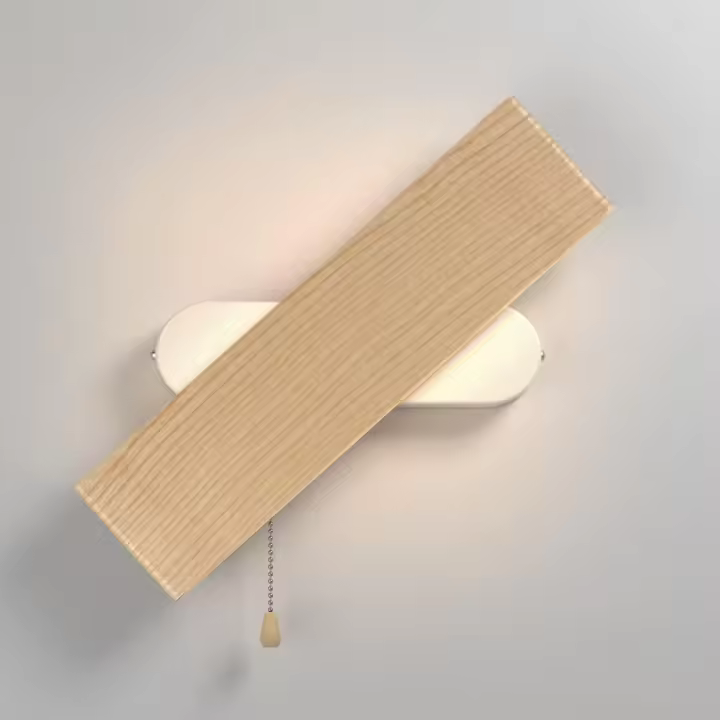 Aplique LED para interiores, aplicación de Madera, rotación de 360 °, aplicación de pared con la - 1