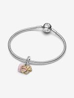 Pandora - Charm Colgante de corazón Infinite brilliant-Plata de Lei, Baño de Oro de 14 K - details 1
