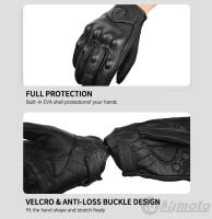 Guantes De Motocicleta Para Hombres En Cuero Perforado Vintage Para Verano Guantes De Motocross Táctiles Para Ciclismo Y Motociclismo - details 7