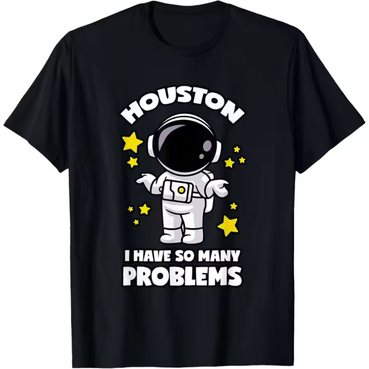 Camiseta de Manga Corta, 100% Algodón, Ropa Unisex para Hombres y Mujeres en 5 Tallas, Camiseta Negra, Cuello redondo con estampado. - 1