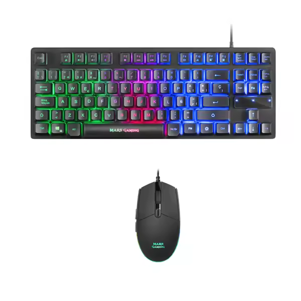 PACK TECLADO + RATON MARS GAMING MCPTKLES RGB H-mech - 1