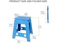 Silla Multiusos de Plástico Plegable – Diseño Ergonómico, Colores Modernos (Azul/Negro) - details 1