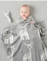 Manta de punto de elefante y jirafa, estilo Ins sencillo, para bebé, para primavera y otoño, para bebé - details 13