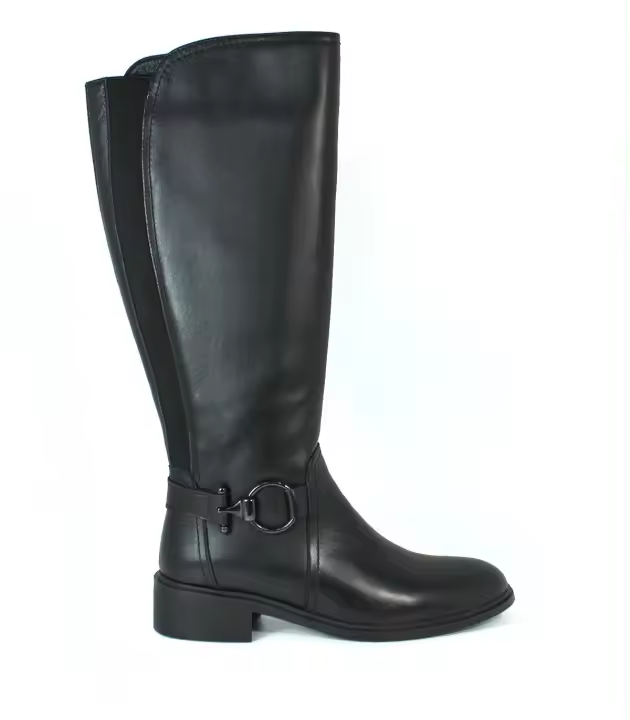 BOTA DE MONTAR EN PIEL NEGRA PARA MUJER APLAUSO 01 - 1