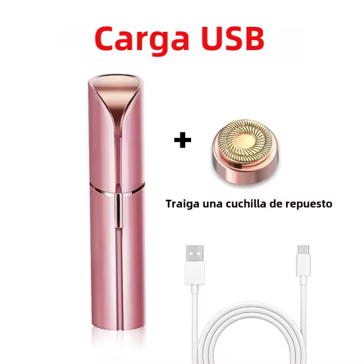 Epilador Eléctrico Portátil En Forma De Labial Para Mujeres Eliminación De Vello Facial Painless Y Efectiva Herramienta De Afeitado Doméstico Con Un Cuchillo - 1