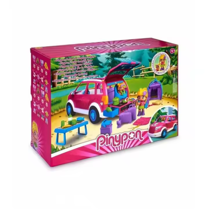 Coche Camping Pinypon de Famosa - Accesorios de Camping Incluidos - 1