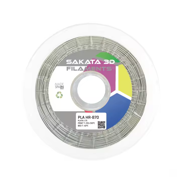 PLA HR-870  1Kg  1,75mm  Superior al PLA 850  Excelentes Prestaciones Termicas y Mecanicas  Directo de Fabrica  Marca SAKATA 3D  Filamento para impresora 3D  Filamento 3D