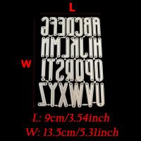 Cortadores De Letras A-Z Para Manualidades DIY Álbumes De Fotos Tarjetas Y Artesanía Corte De Metal Color Plateado Blanco - details 16