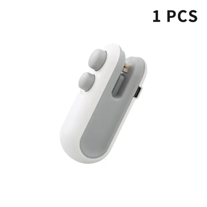 Sello Portátil Mini 2 En 1 Para Snacks Y Uso Doméstico Recargable Sello De Vacío Para Bolsas De Plástico Ecológico De Plástico - 1