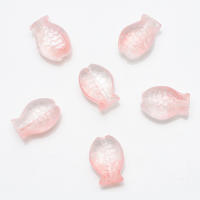 30Pcs Colgante De Vidrio Colorido Para Pulsera DIY Agujero Medio Pez Gradiente 10x14 Pulgadas Adornos De Moda Sin Metal Proveniente De China Continental - details 10