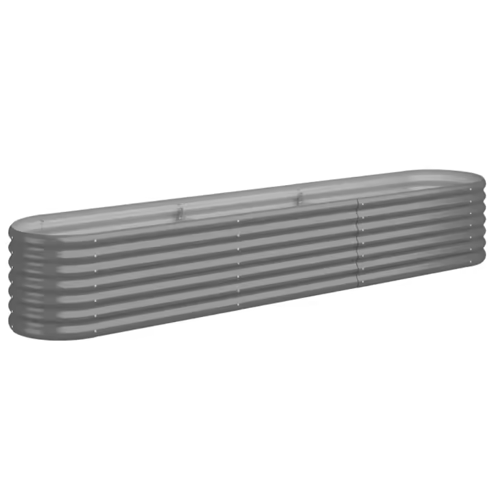 vidaXL Jardinera acero con recubrimiento polvo 224x40x36 cm Color Verde,  Gris,  Marrón y mas - 1