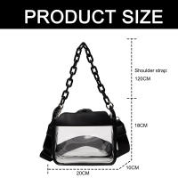 Bolso transparente para Mujer, Bolso transparente, Bolso de Concierto, Bolso transparente para el Estadio, Bolso Bandolera, Bolso Hobo, - details 2