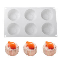 Molde De Pastel En Forma De Cilindro Para 1 O 6 Celulas Diseño Texturado Para Postres Franceses Y Chocolate DIY Molde De Hornear Ecológico De Silicona - details 5