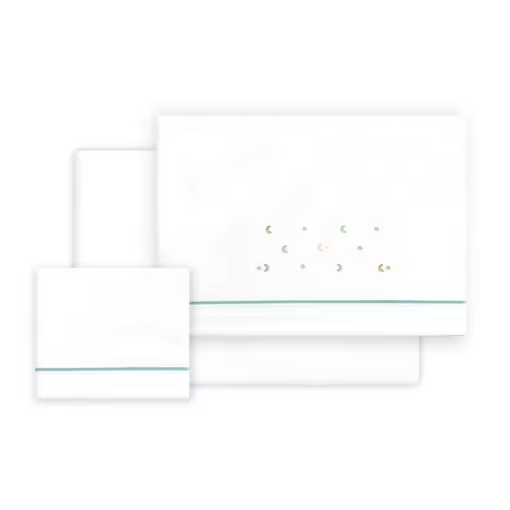 Triptico Coche Estrella Luna, Multicolor Blanco-Verde, Interbaby - 1