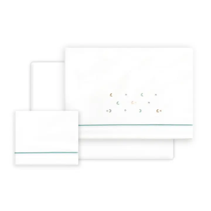 Triptico Coche Estrella Luna, Multicolor Blanco-Verde, Interbaby - 1