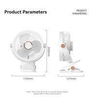 Ventilador De Mano Con Luz De Noche Para Dormitorio Estudiante Y Escritorio De Oficina Clip-on USB Recargable Pequeño Ventilador De Techo - details 16