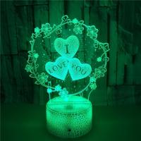 Lámpara De Noche 3D Nighdn 'I LOVE YOU' Regalo De San Valentín Para Novios Luz LED Colorida Decoración De Habitación Romántica Forma De Corazón - details 6