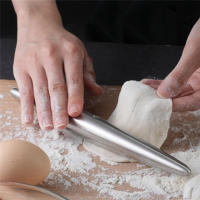 Rolo De Masa De Aço Inoxidável Para Cocina Utensilios De Cocina Herramienta De Hornear Para Pizza Fideos Galletas Empanadillas - details 2