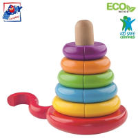 Pirámide Apilable Educativa Magnética en Madera Ecológica con 7 Anillos Woody - Juguetes Educativos para Niños - details 0
