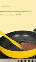 Set De 2 Cuchara De Silicona Para Cocina Y Hornear Utensilios Ecológicos Para Mezclar Pasteles Crema Amarillo/Marrón Scrapers - details 8