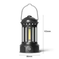 Luz de camping, Luz de camping LED vintage, Luz de camping recargable impermeable de emergencia COB - details 0