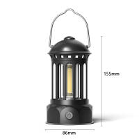 Luz de camping, Luz de camping LED vintage, Luz de camping recargable impermeable de emergencia COB - details 0