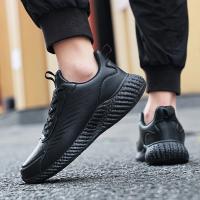 Zapatos Casuales Para Hombre En Cuero Transpirables Zapatillas De Correr Y Caminar Ligeros Antideslizantes Vulcanizados Para Exterior - details 21