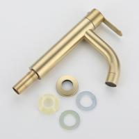 Grifo De Baño De Acero Inoxidable Dorado Pulido Montado En Pared Monohole Accesorios De Baño Monoflejo Para Lavabo Sin Agua Caliente - details 3