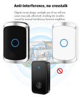 Timbre De Puerta Inalámbrico Impermeable Y Autoalimentado Para Hogar Sin Batería Con Sonido De Aviso 150M Receptor Remoto Bell - details 10