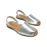 Eva Zorteon- Menorquinas de piel con acabado metalizado, Marca D´ Estiu . - details 4