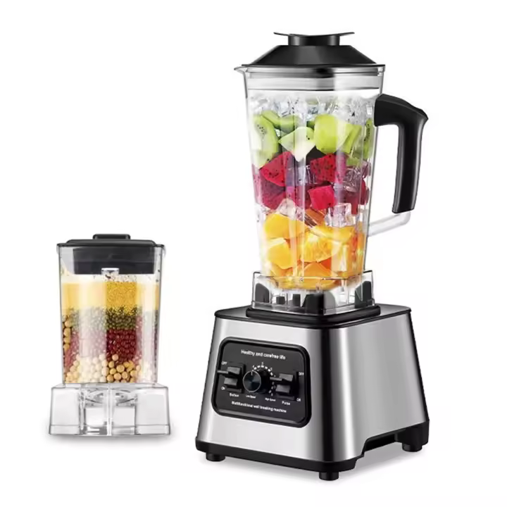 Batidora 2 en 1, 6000W Profesional Licuadora de 2.5 L sin BPA, 9 Velocidades, Licuadoras para Zumos y Batidos, Blender Licuadoras para Zumos, Batidos, Verduras, Frutas (black) - 1