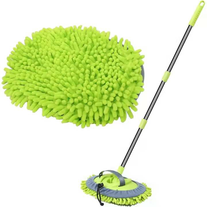 Cepillo de lavado de coches 120cm chenilla microfibra mango largo escoba antiarañazos 2 en 1 limpieza poste telescópico cepillo de limpieza de coche Kit de cepillo de coche - 1